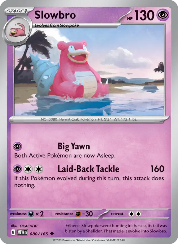 Slowbro Pokemon card from 151