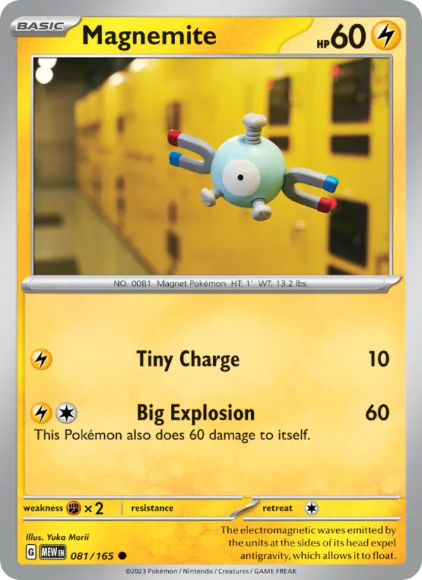 Magnemite Pokemon card from 151