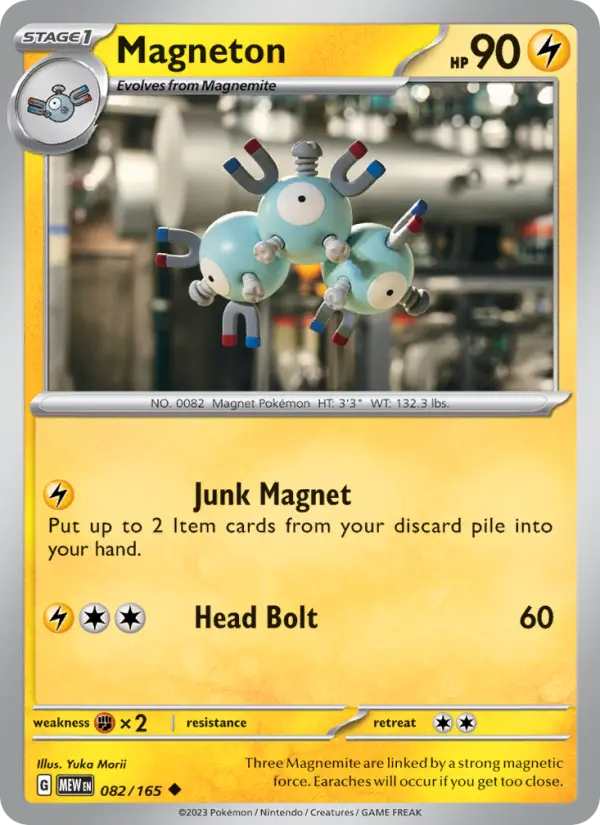 Magneton Pokemon card from 151