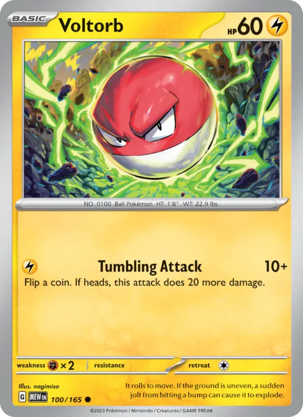 Voltorb Pokemon card from 151