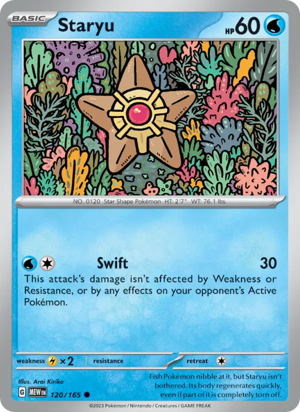 Staryu Pokemon card from 151