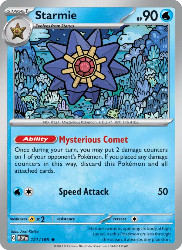 Starmie Pokemon card from 151