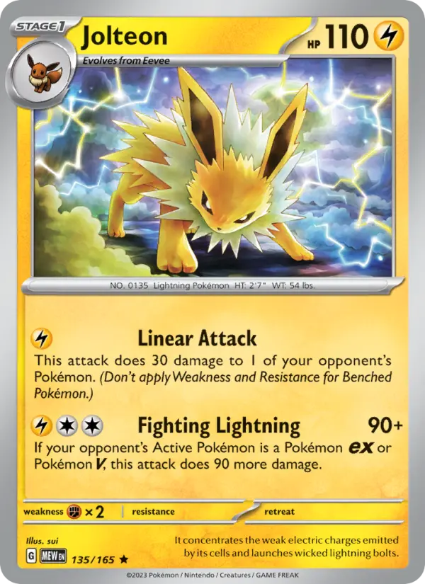 Jolteon Pokemon card from 151