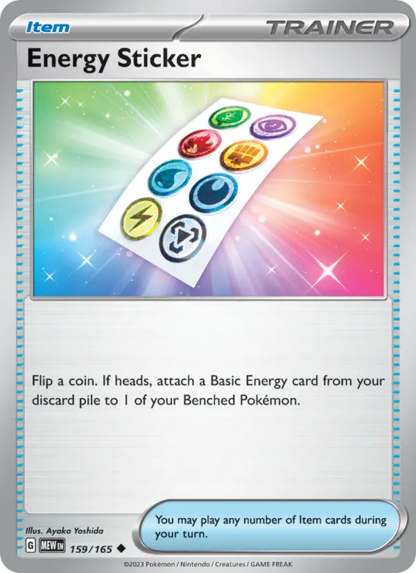 Energy Sticker Pokemon card from 151
