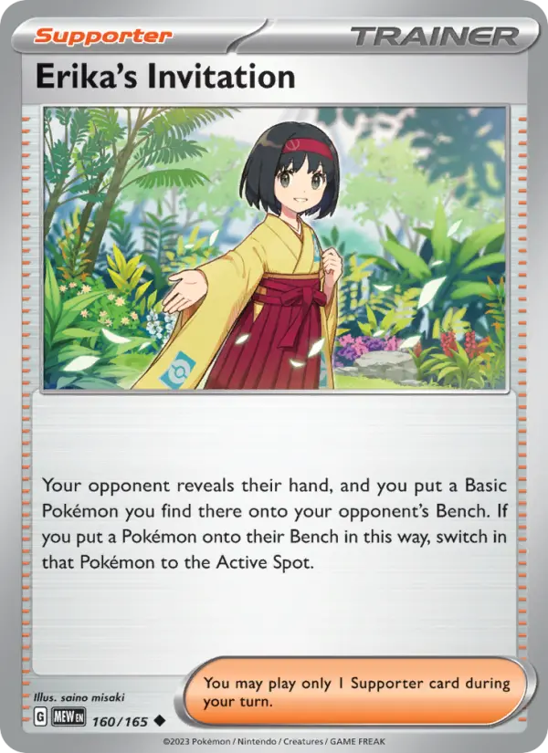 Erika's Invitation Pokemon card from 151