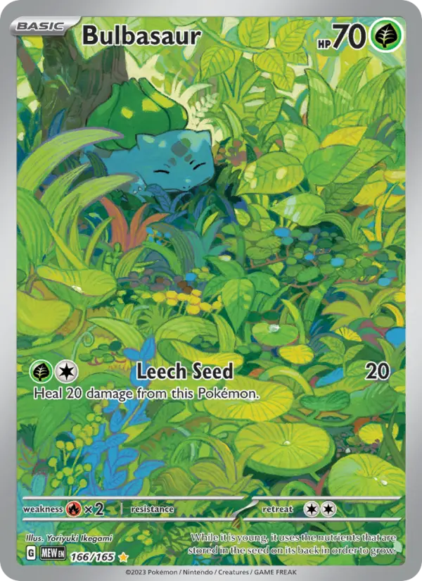 Bulbasaur Pokemon card from 151