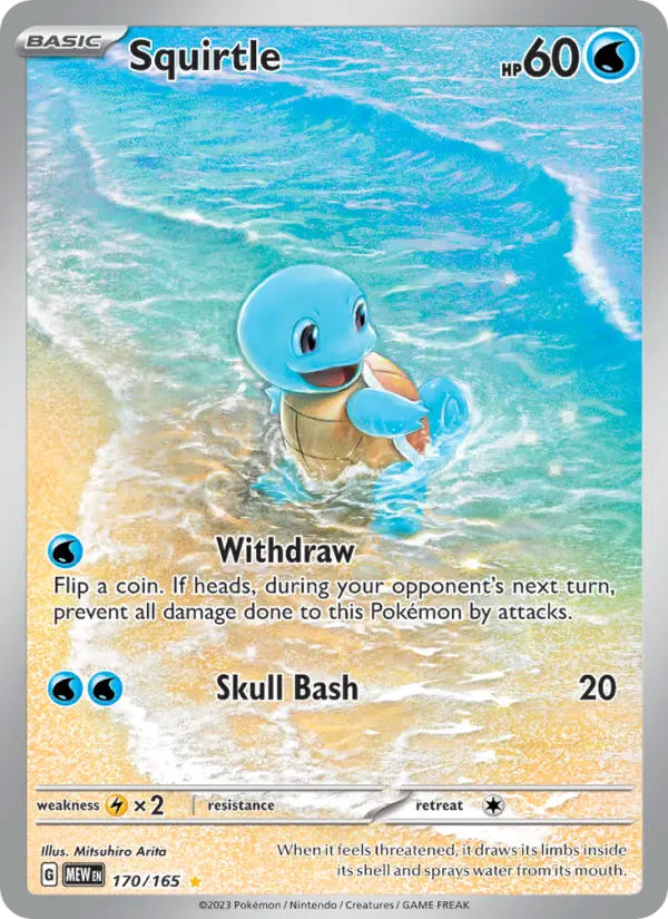 Squirtle Pokemon card from 151
