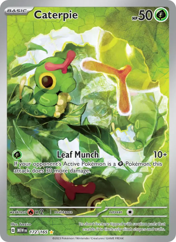 Caterpie Pokemon card from 151