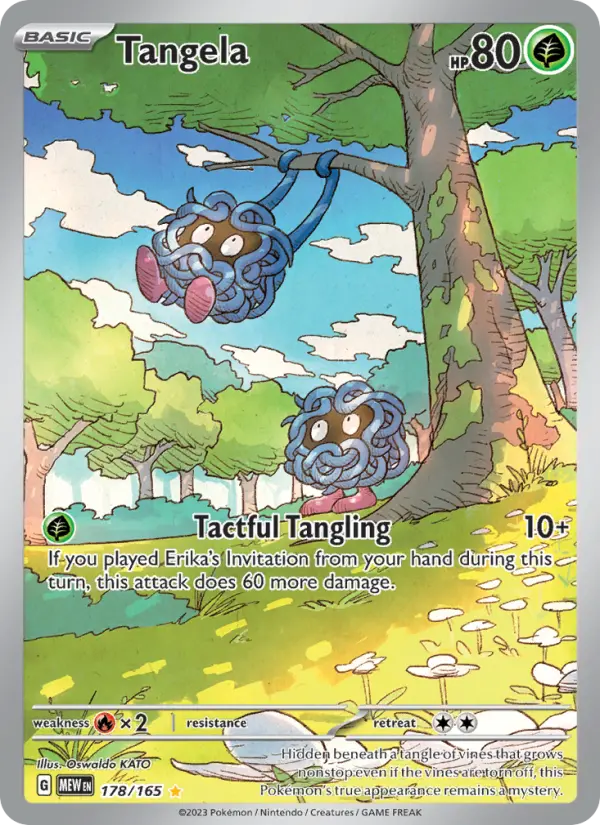 Tangela Pokemon card from 151