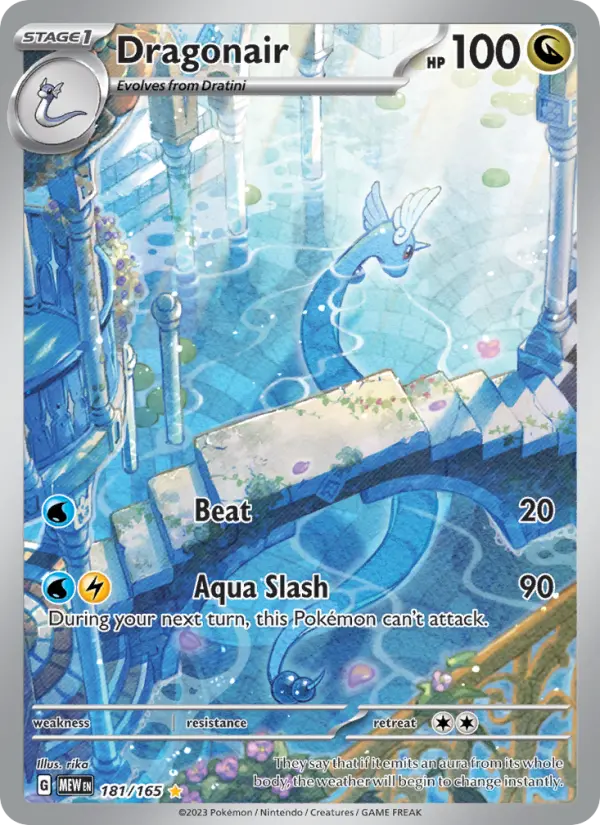 Dragonair Pokemon card from 151