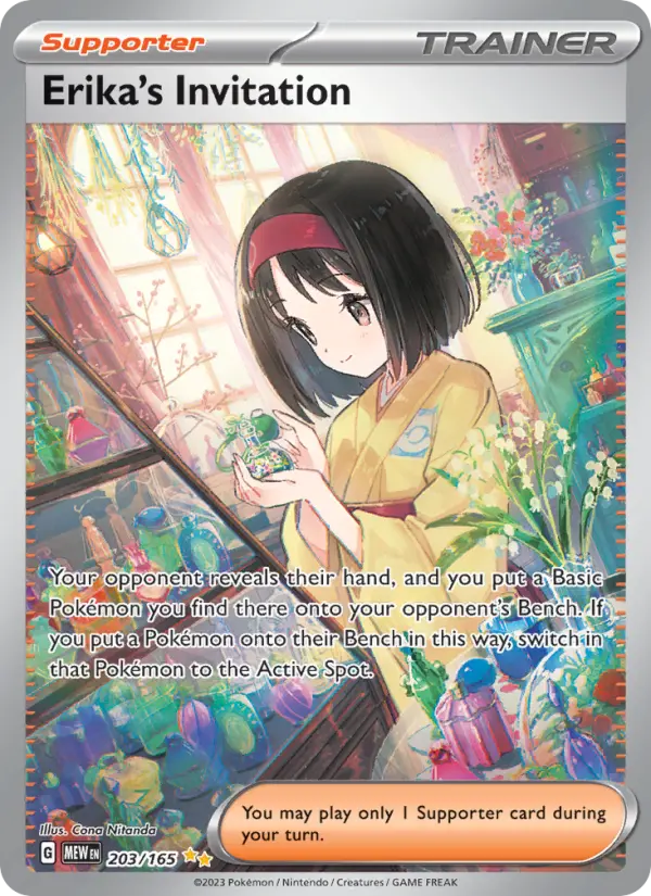 Erika's Invitation Pokemon card from 151