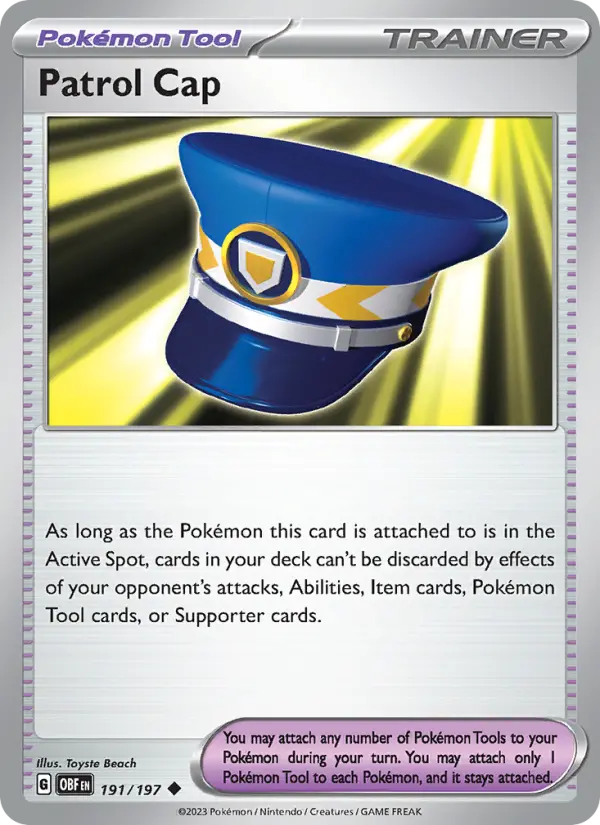 Patrol Cap Pokemon card from Obsidian Flames
