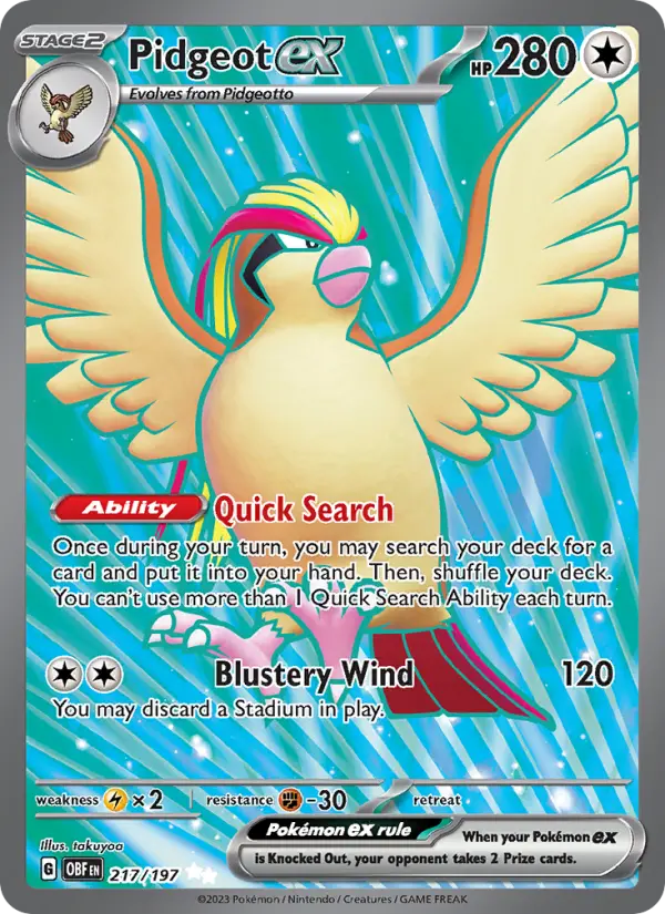 Pidgeot ex from sv03
