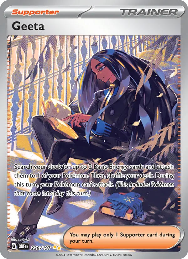 Geeta Pokemon card from Obsidian Flames