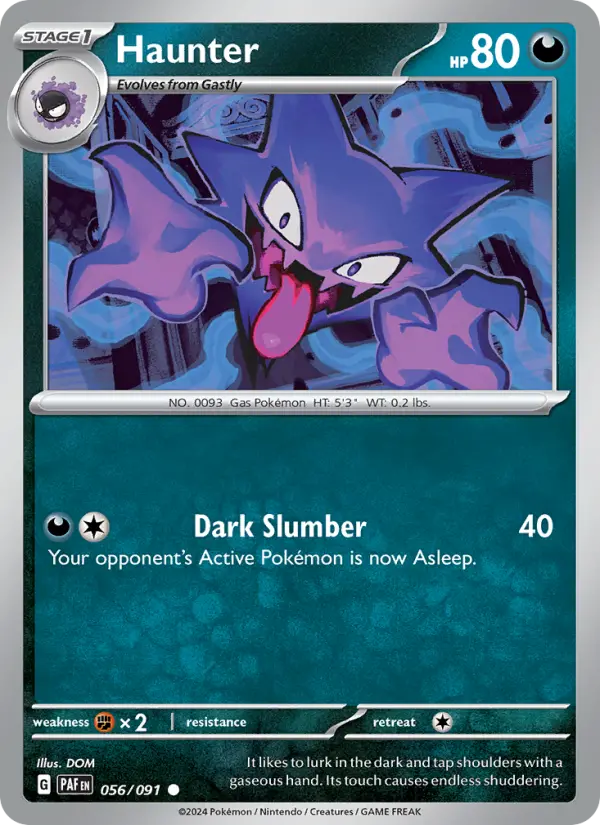 Haunter Pokemon card from Paldean Fates