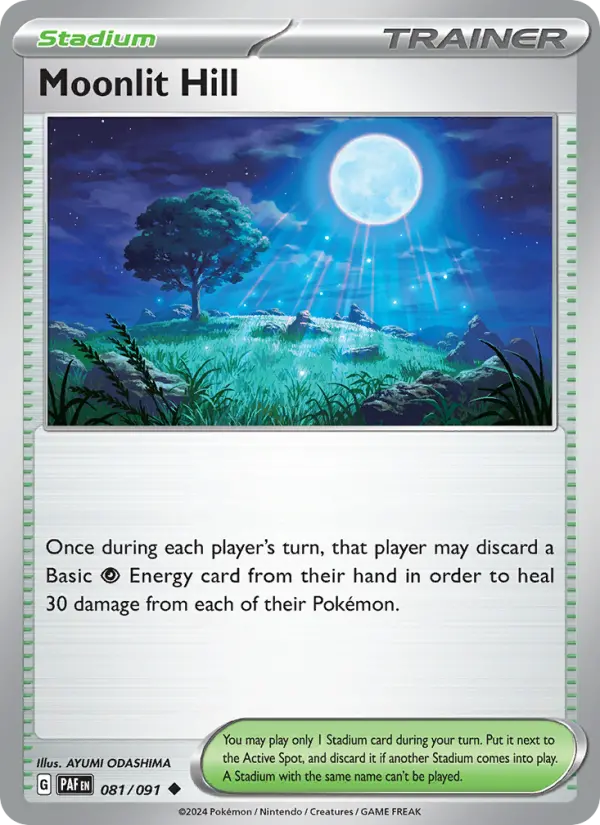 Moonlit Hill Pokemon card from Paldean Fates