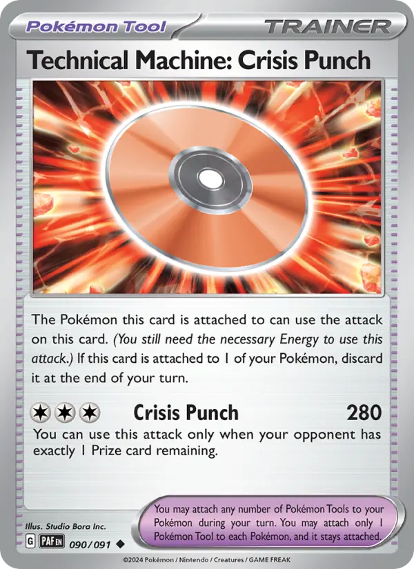 Technical Machine: Crisis Punch Pokemon card from Paldean Fates