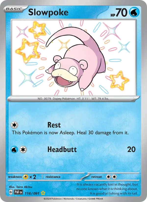 Slowpoke Pokemon card from Paldean Fates
