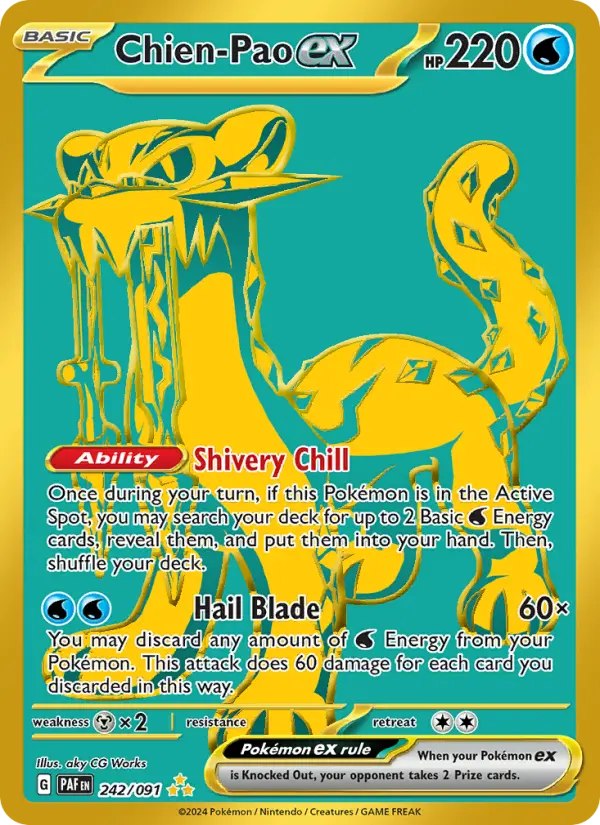 Chien-Pao ex Pokemon card from Paldean Fates