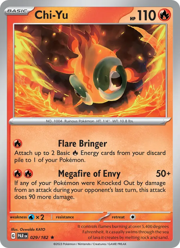 Chi-Yu Pokemon card from Paradox Rift
