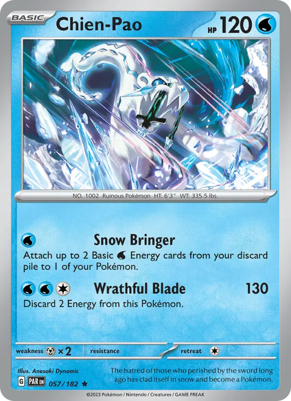 Chien-Pao Pokemon card from Paradox Rift