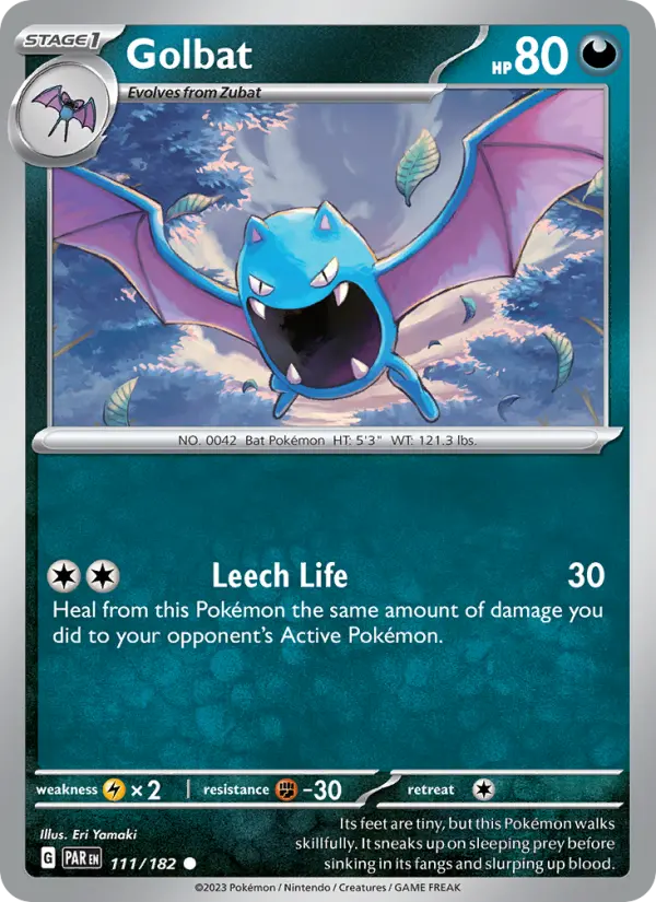Golbat Pokemon card from Paradox Rift