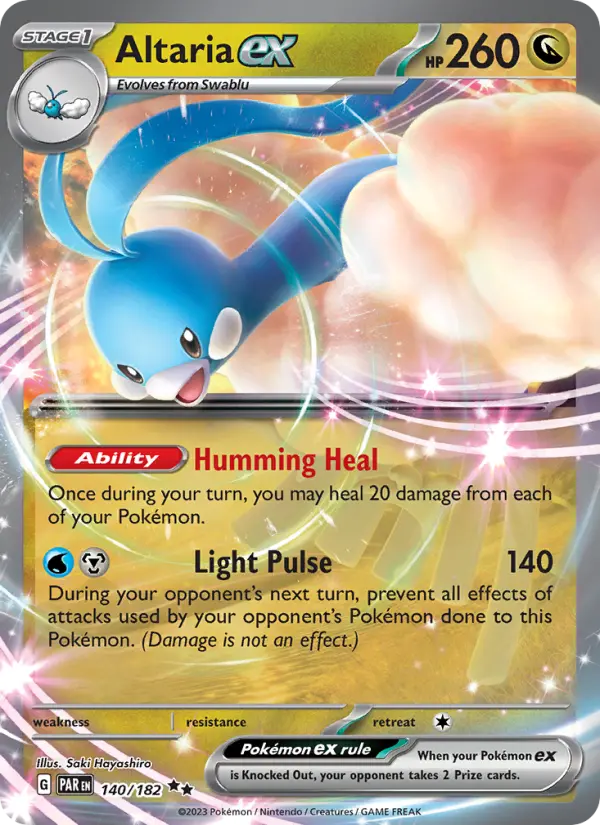 Altaria ex Pokemon card from Paradox Rift