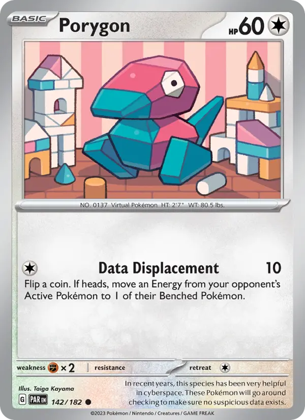Porygon Pokemon card from Paradox Rift