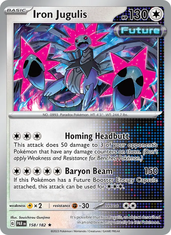 Iron Jugulis Pokemon card from Paradox Rift