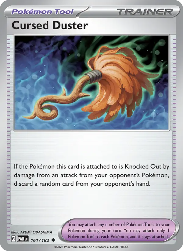 Cursed Duster Pokemon card from Paradox Rift