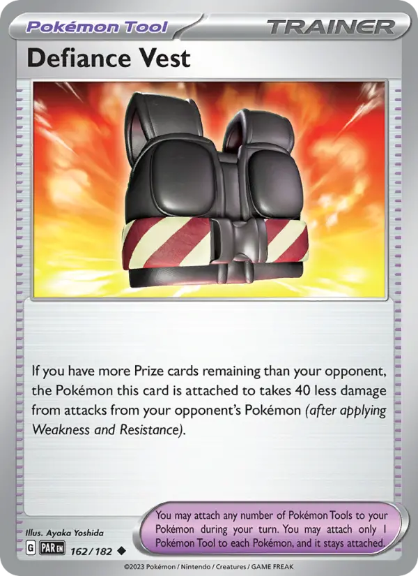 Defiance Vest Pokemon card from Paradox Rift
