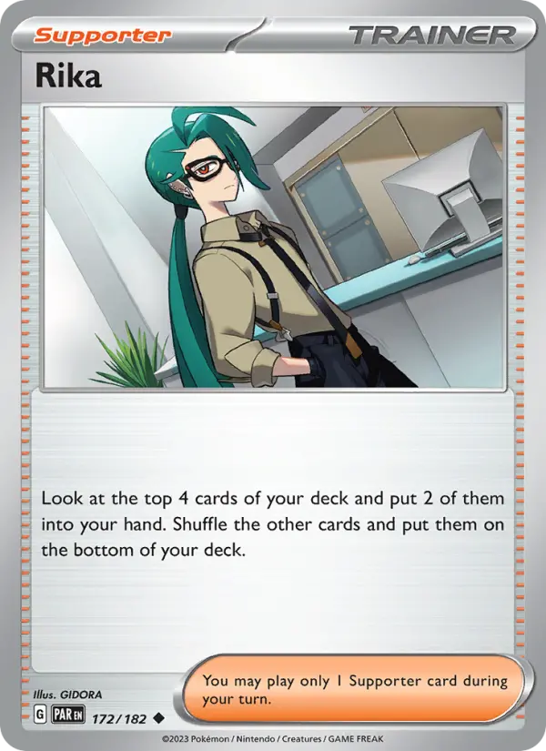 Rika Pokemon card from Paradox Rift