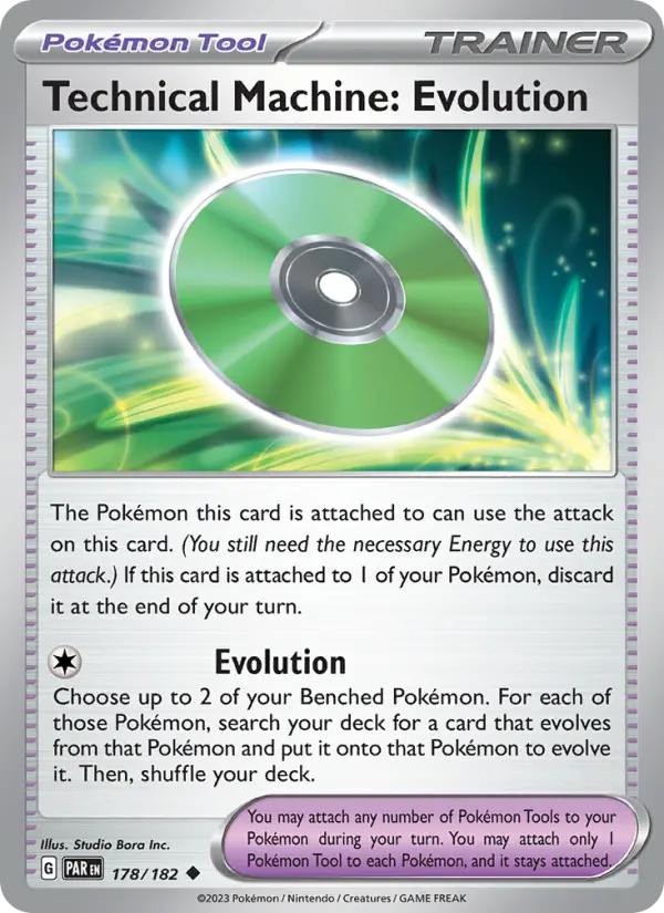 Technical Machine: Evolution Pokemon card from Paradox Rift