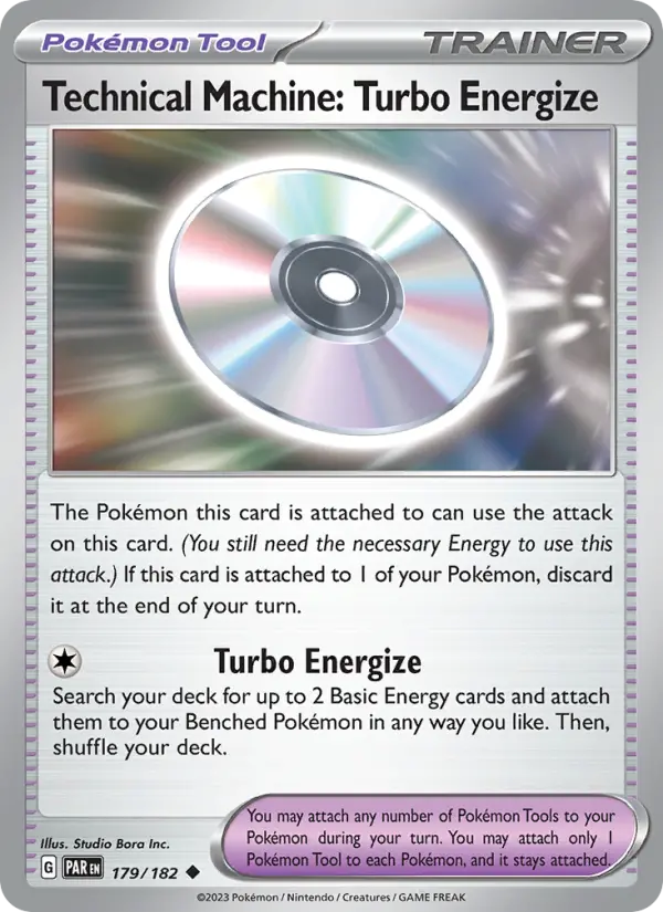 Technical Machine: Turbo Energize Pokemon card from Paradox Rift