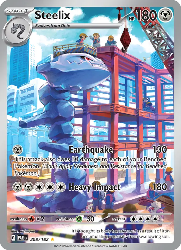 Steelix Pokemon card from Paradox Rift