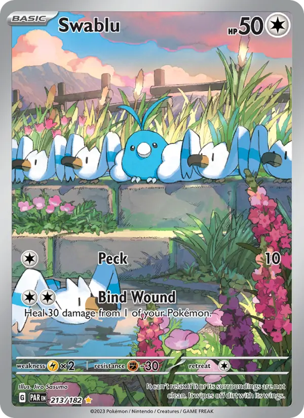 Swablu Pokemon card from Paradox Rift