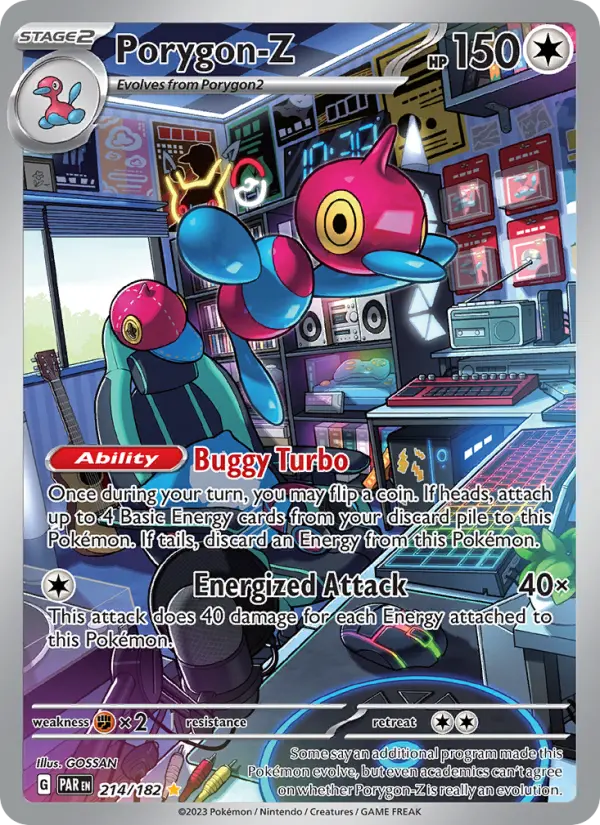 Porygon-Z Pokemon card from Paradox Rift