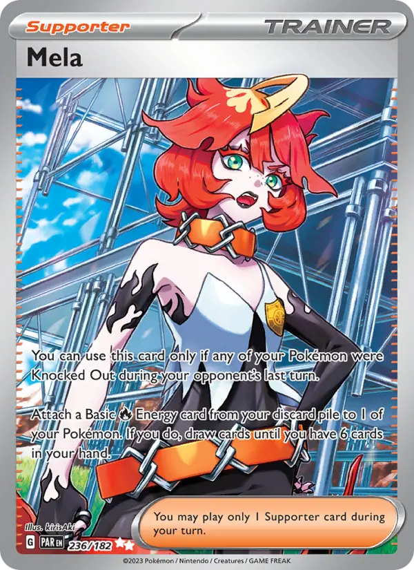 Mela Pokemon card from Paradox Rift