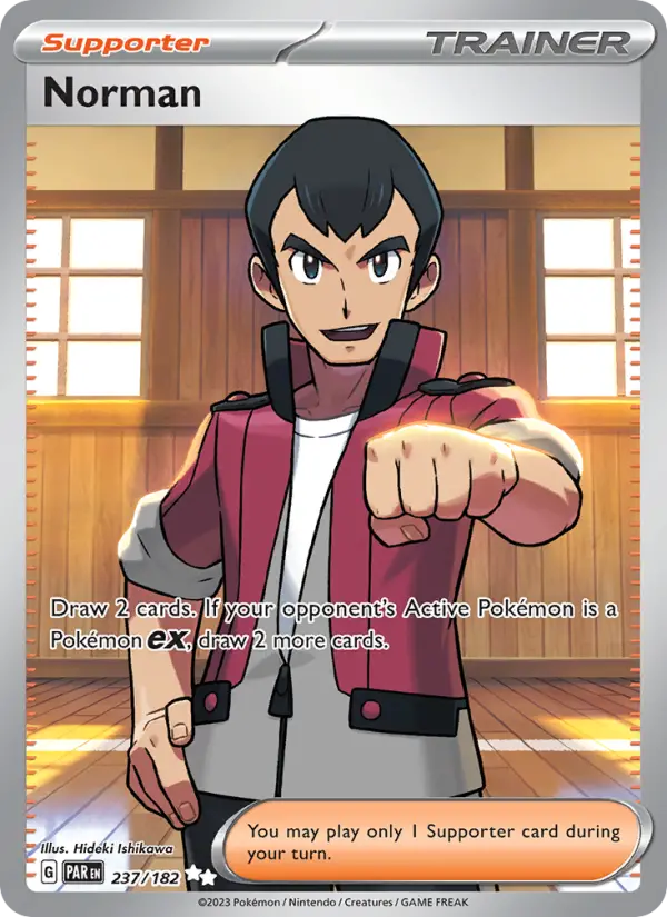 Norman Pokemon card from Paradox Rift