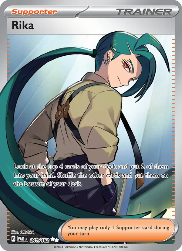 Rika Pokemon card from Paradox Rift