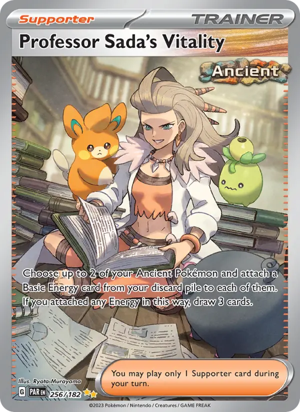 Professor Sada's Vitality Pokemon card from Paradox Rift