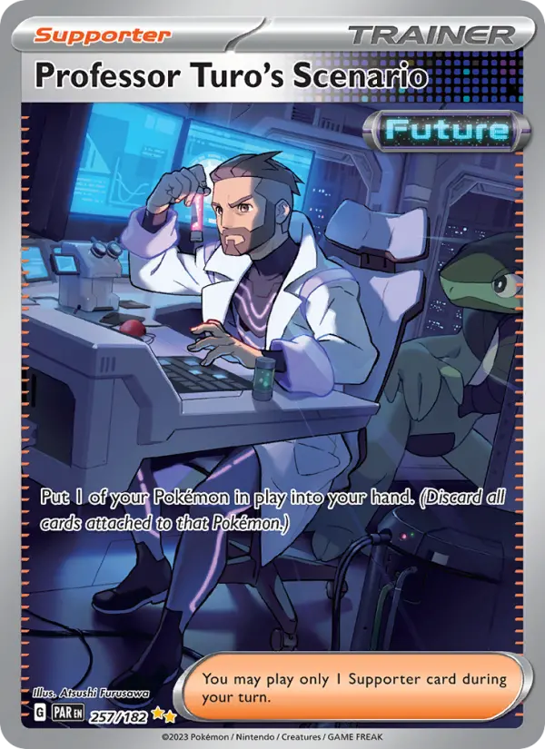 Professor Turo's Scenario Pokemon card from Paradox Rift