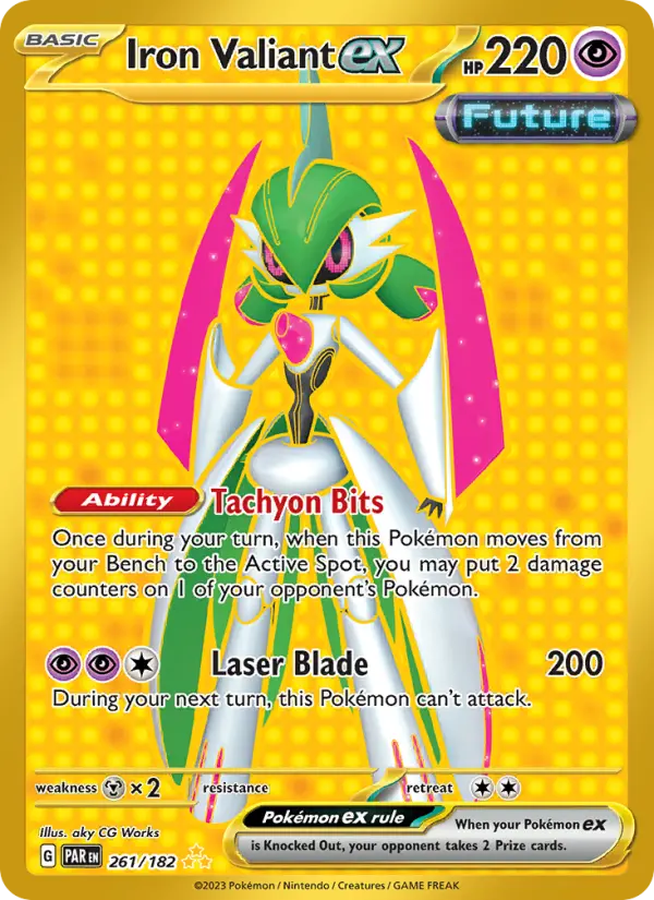 Iron Valiant ex Pokemon card from Paradox Rift