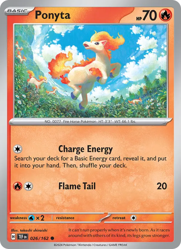 Ponyta Pokemon card from Temporal Forces