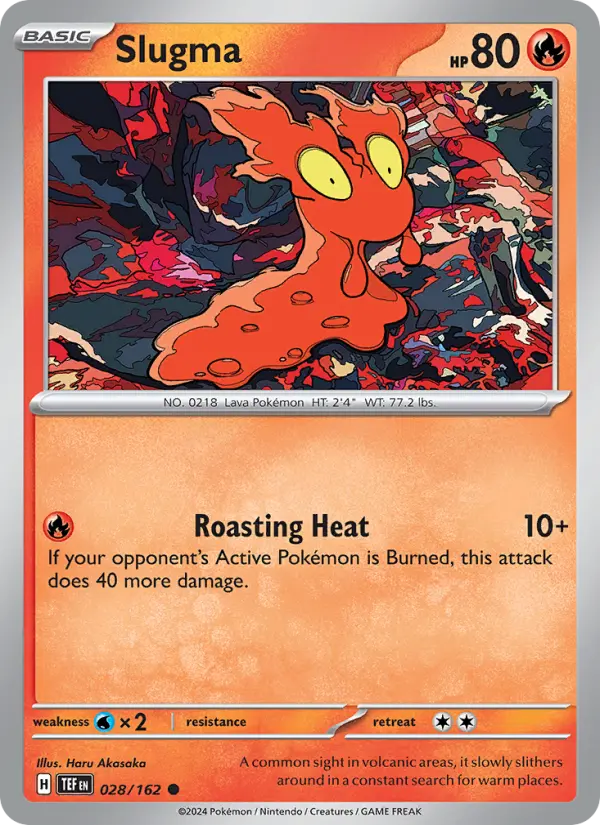 Slugma Pokemon card from Temporal Forces