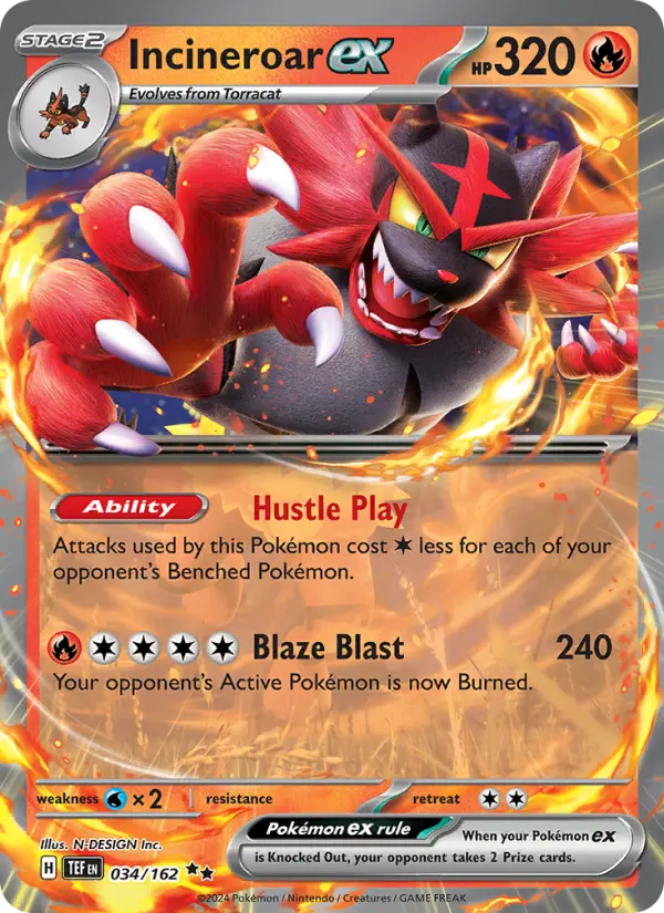 Incineroar ex from sv05