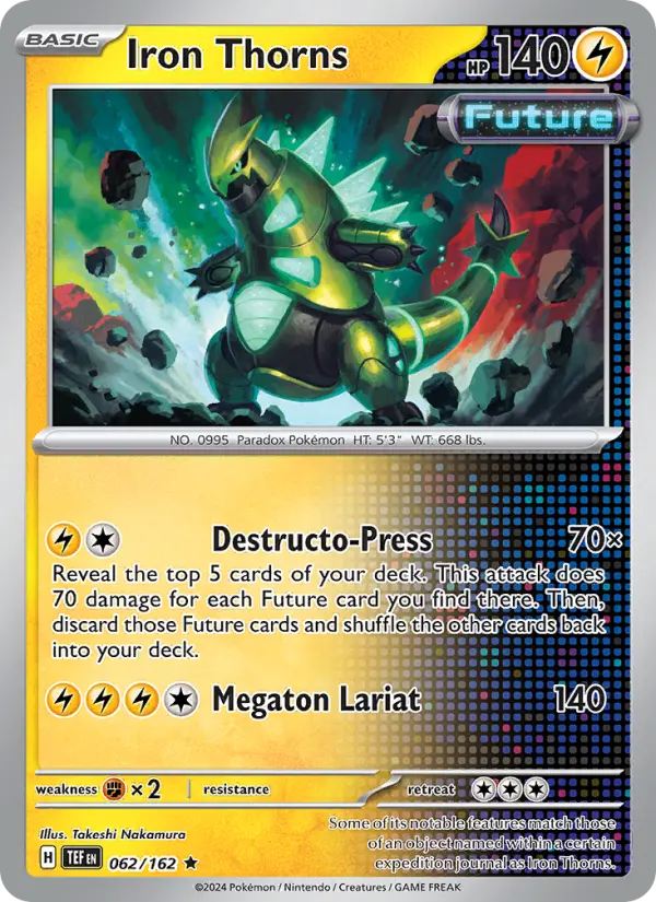 Iron Thorns Pokemon card from Temporal Forces