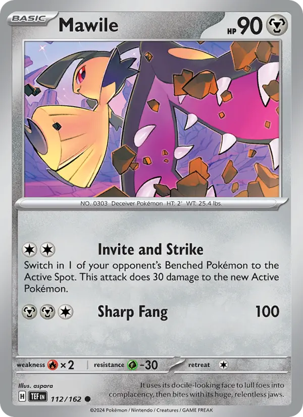 Mawile Pokemon card from Temporal Forces
