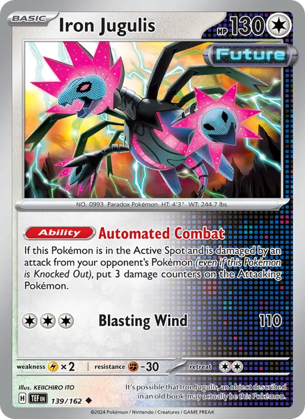Iron Jugulis Pokemon card from Temporal Forces