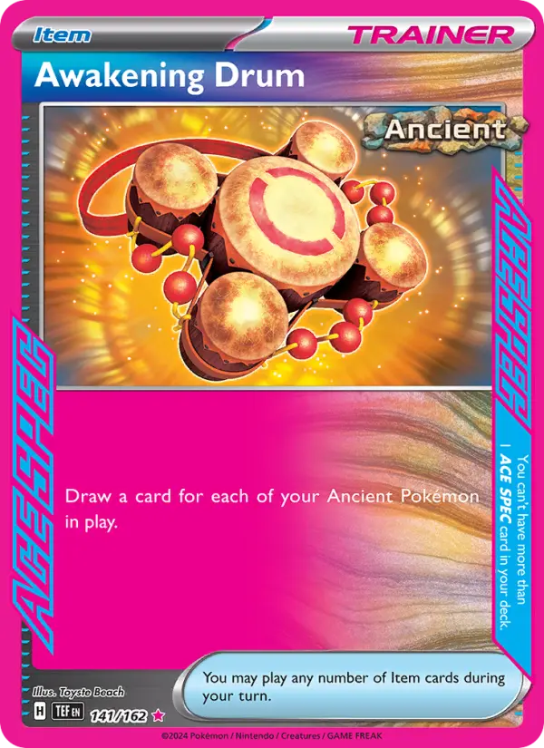 Awakening Drum Pokemon card from Temporal Forces